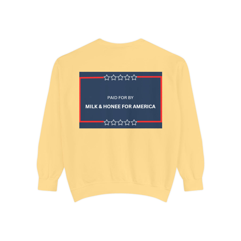 FAFO 2026 Sweatshirt — Political Parody Crewneck (Milk & Honee for America)