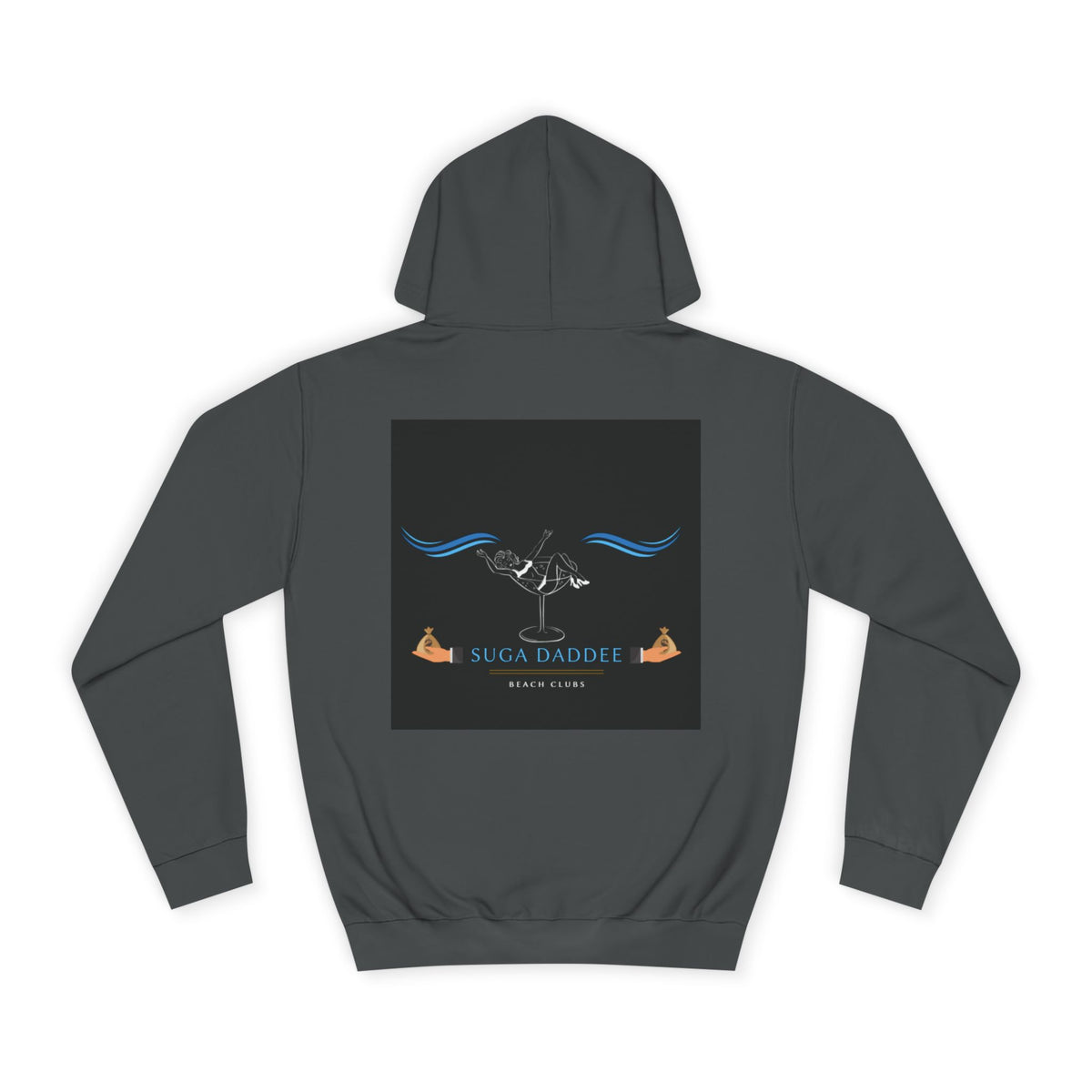 College Hoodie — Retro 'Beach Club' Graphic Pullover