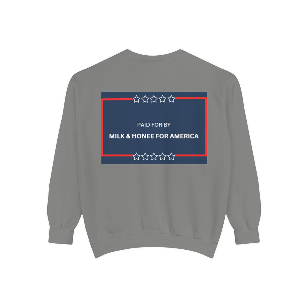 FAFO 2026 Sweatshirt — Political Parody Crewneck (Milk & Honee for America)