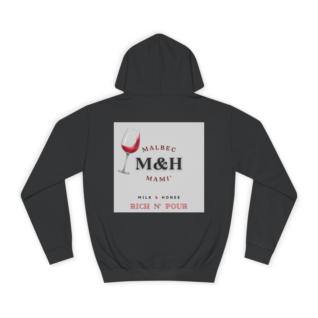 Wine Club Hoodie — "M&H Malbec" Graphic College Pullover