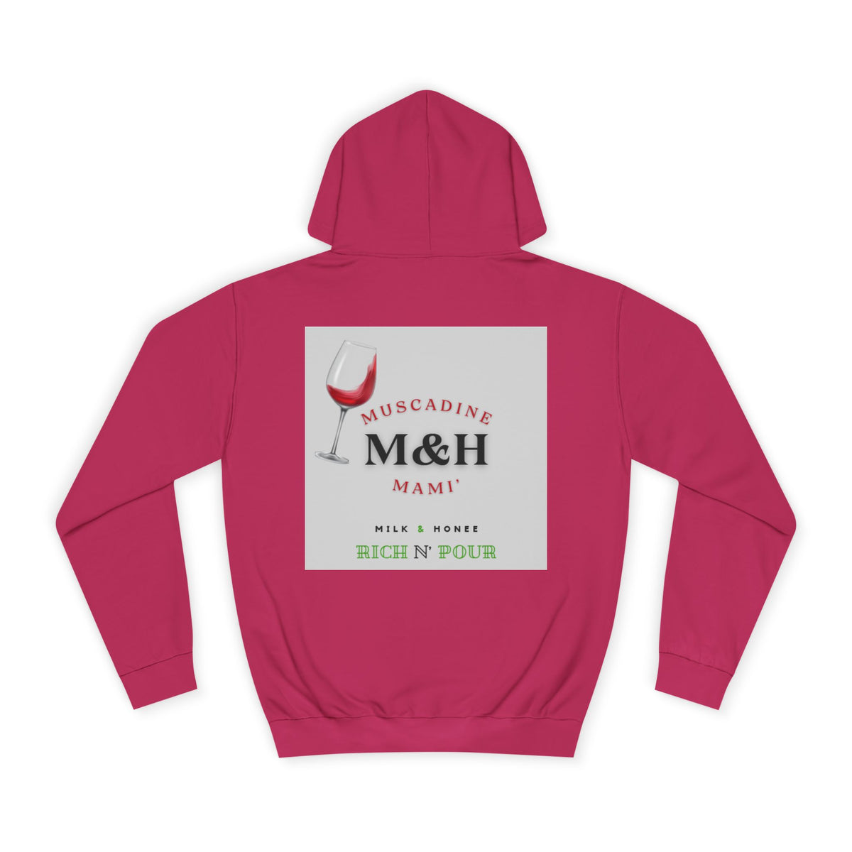 Wine Club Hoodie — "M&H Muscat" Graphic College Pullover