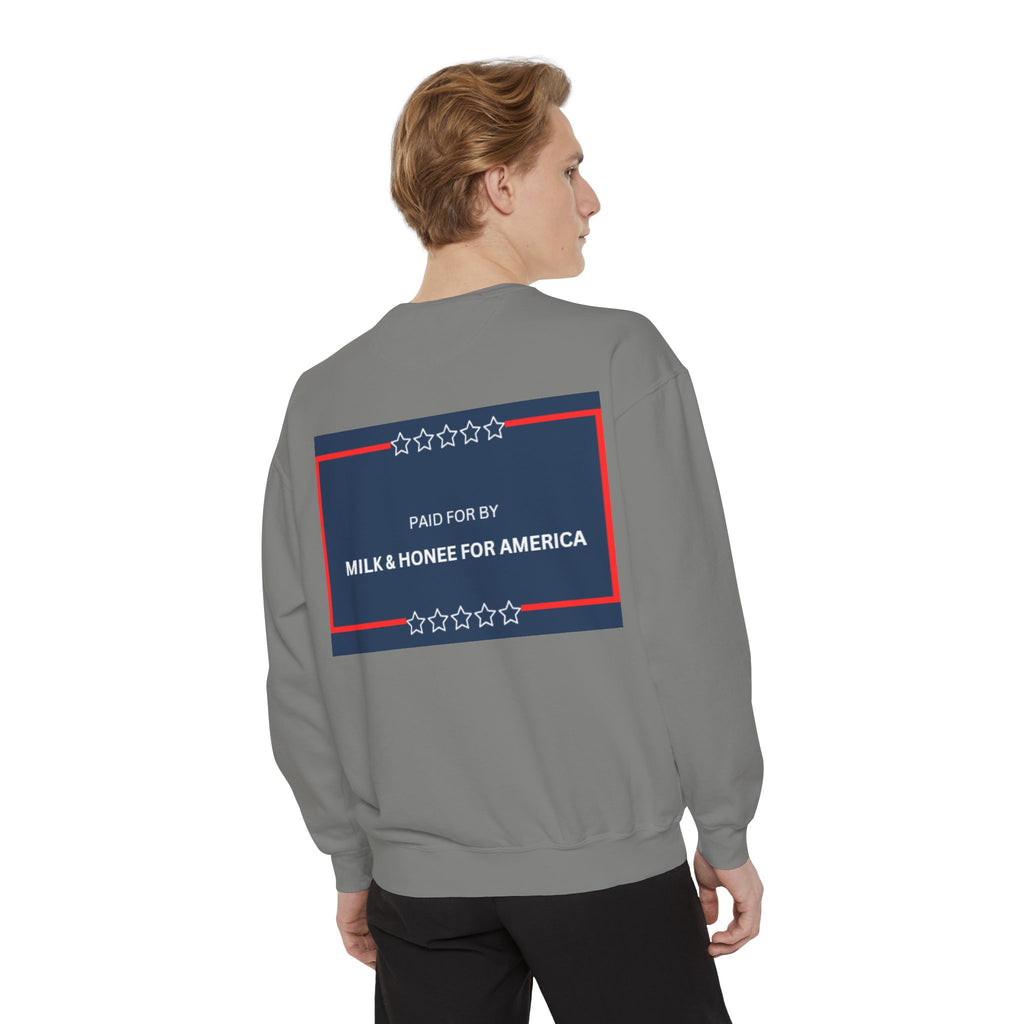 FAFO 2026 Sweatshirt — Political Parody Crewneck (Milk & Honee for America)