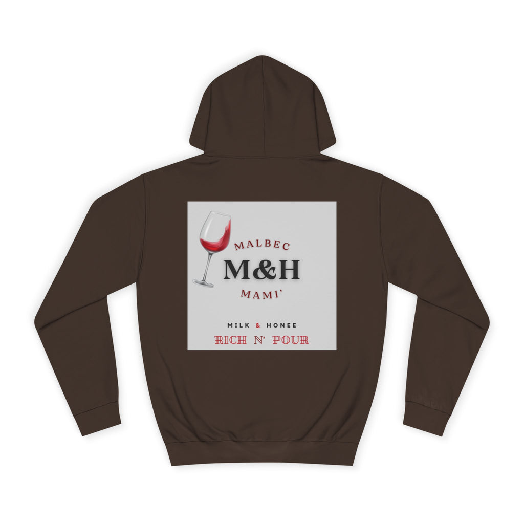 Wine Club Hoodie — "M&H Malbec" Graphic College Pullover