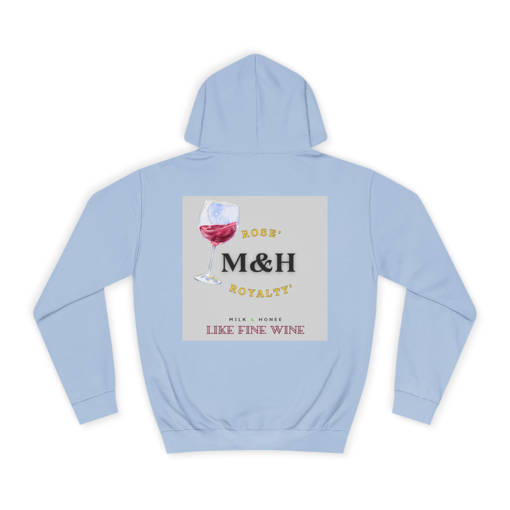 Wine Club Hoodie — "M&H Rose 2" Graphic College Pullover