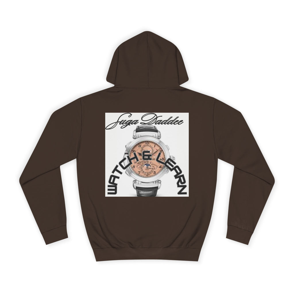 College Hoodie — Retro 'Watch n Learn Rose' Graphic Pullover