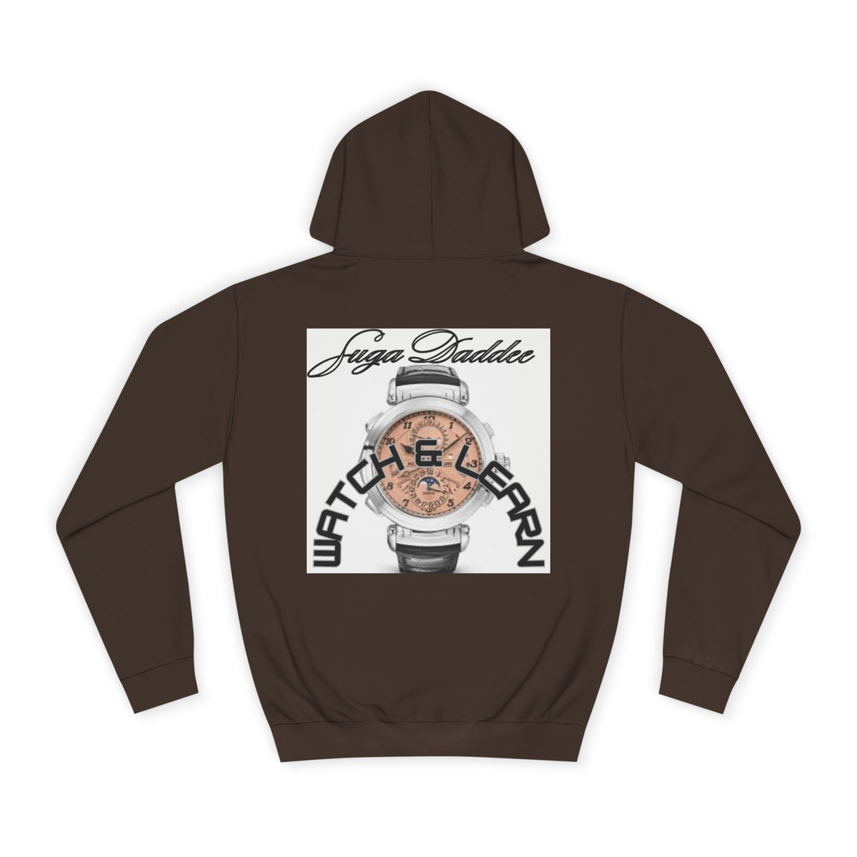 College Hoodie — Retro 'Watch n Learn Rose' Graphic Pullover