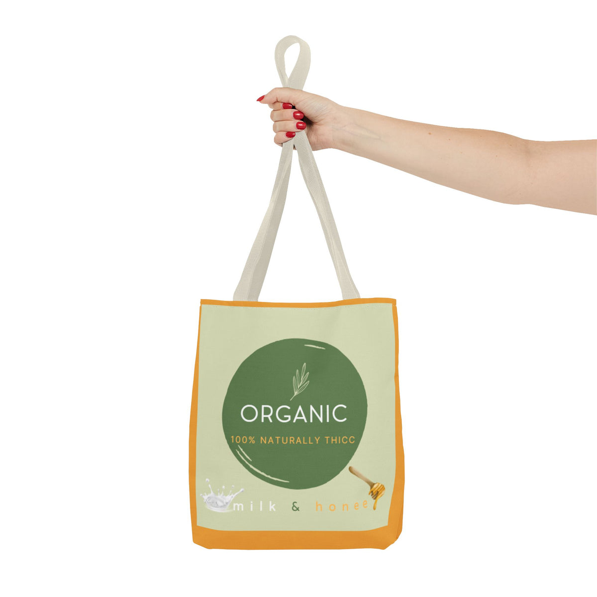 Organic Milk & Honee Tote Bag — Natural, Eco-Friendly Market Tote
