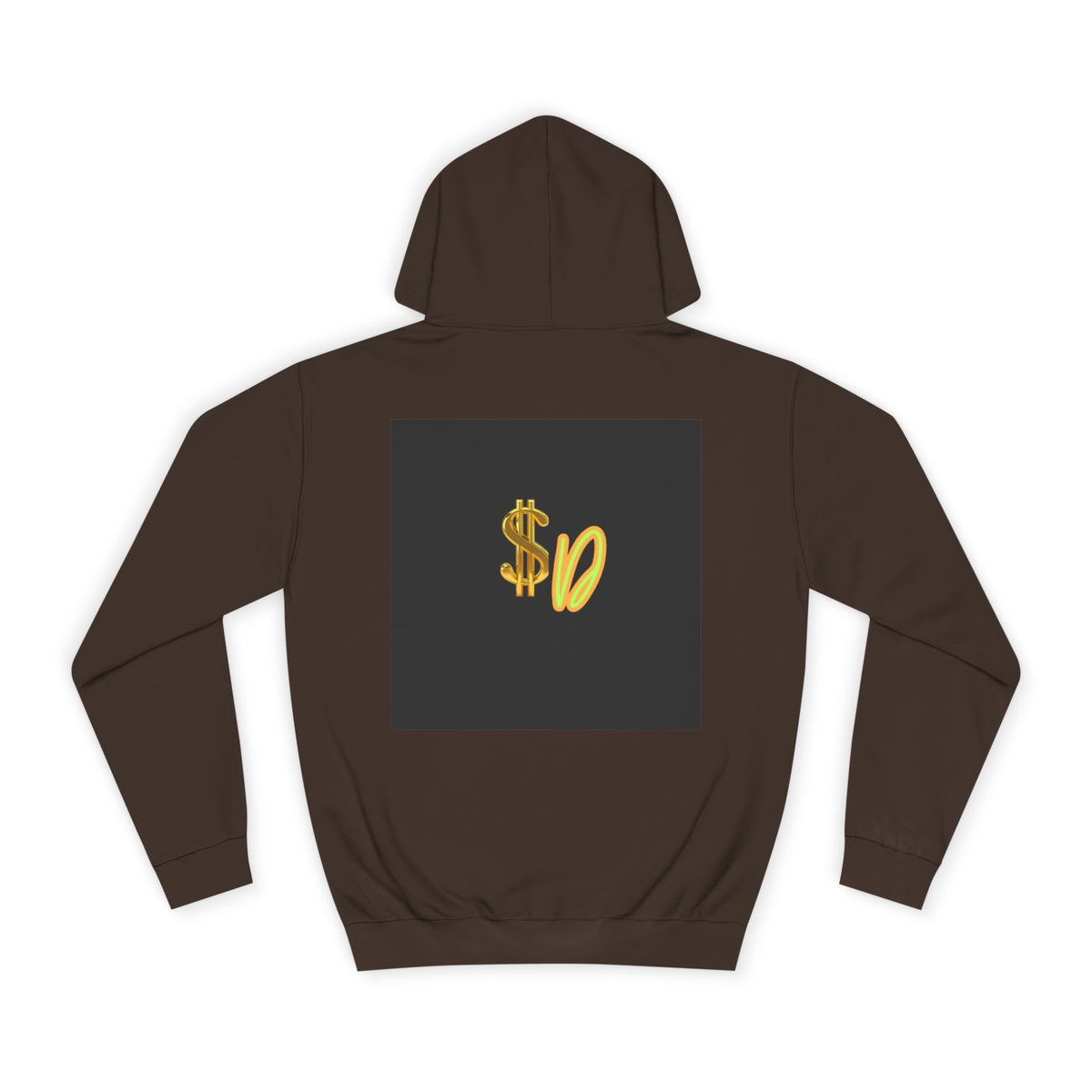 College Hoodie — Retro 'SD' Graphic Pullover
