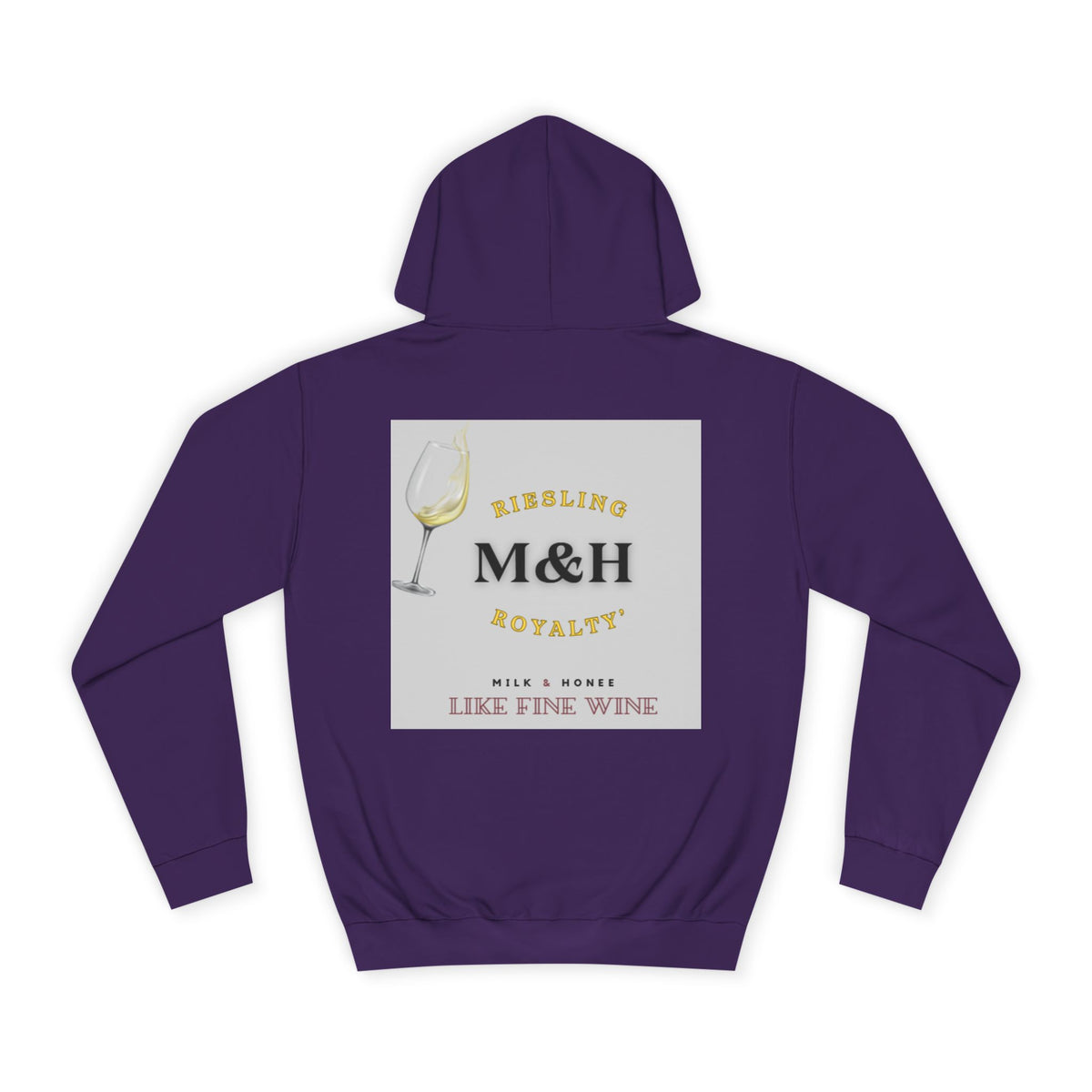 Wine Club Hoodie — "M&H Ries" Graphic College Pullover