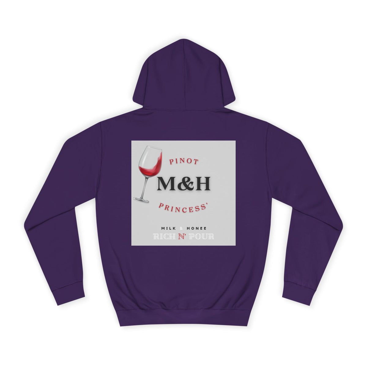 Wine Club Hoodie — "M&H Noir" Graphic College Pullover