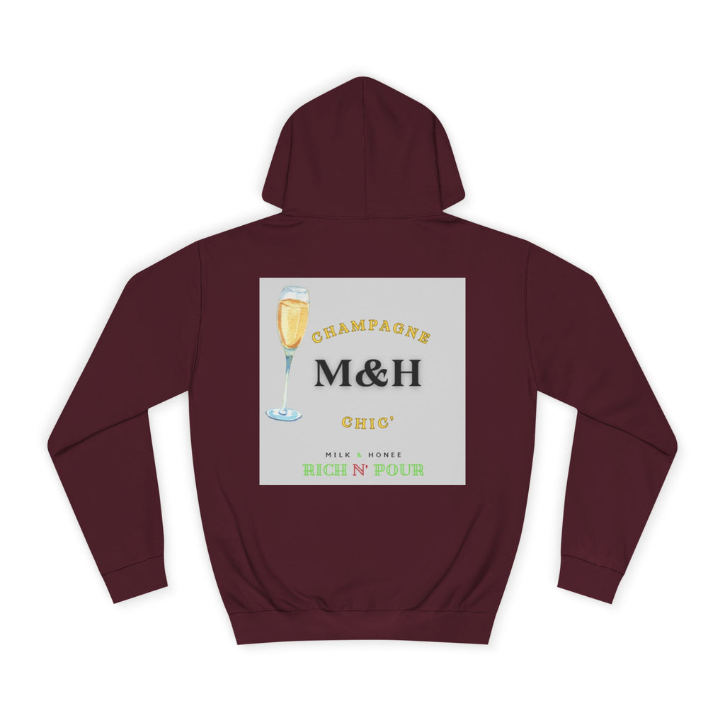 Wine Club Hoodie — "M&H Bubbly" Graphic College Pullover