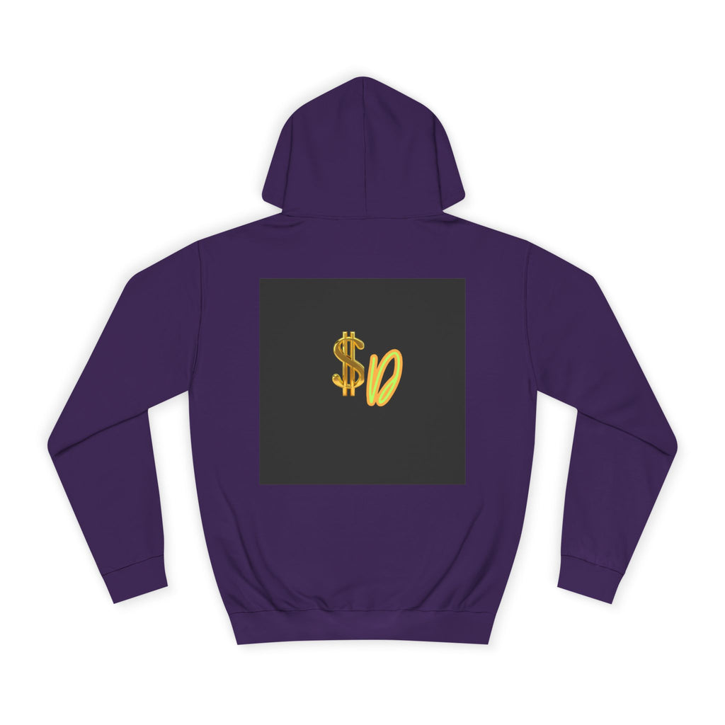 College Hoodie — Retro 'SD' Graphic Pullover