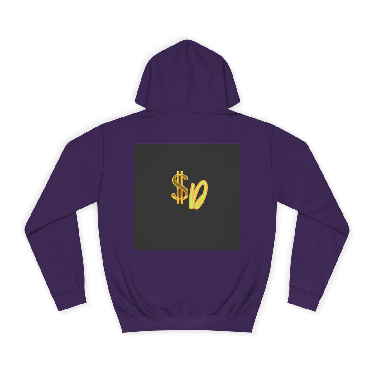 College Hoodie — Retro 'SD' Graphic Pullover