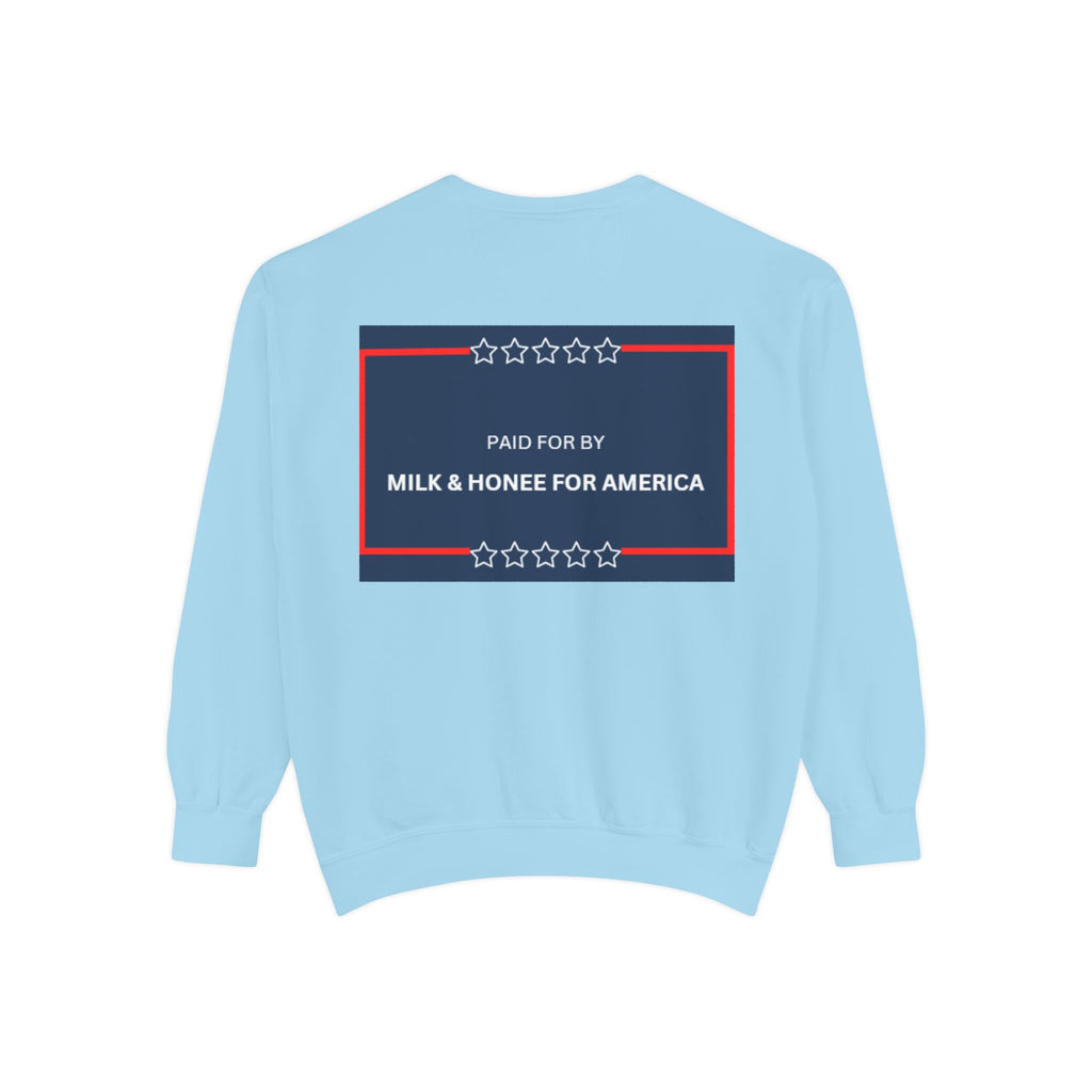 FAFO 2026 Sweatshirt — Political Parody Crewneck (Milk & Honee for America)
