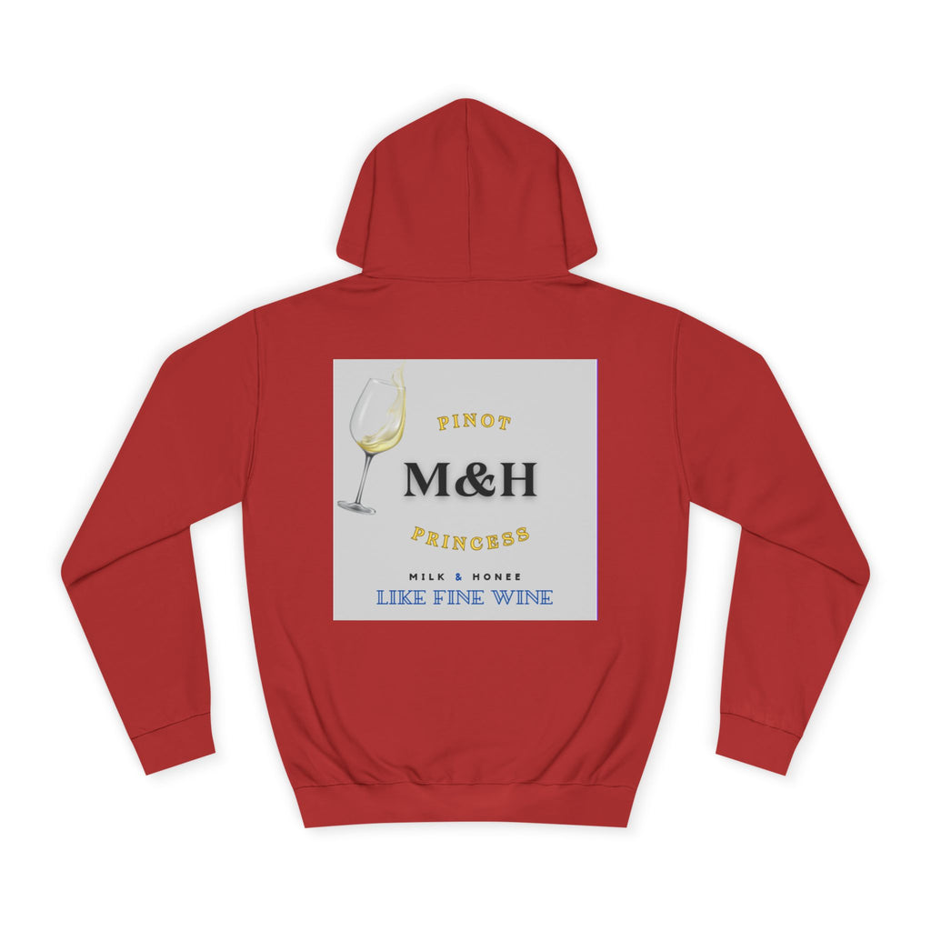Wine Club Hoodie — "M&H Grigio Flow" Graphic College Pullover