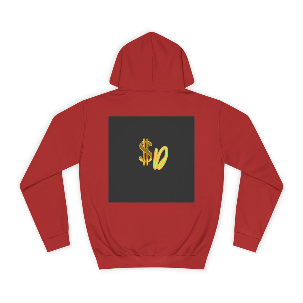 College Hoodie — Retro 'SD' Graphic Pullover