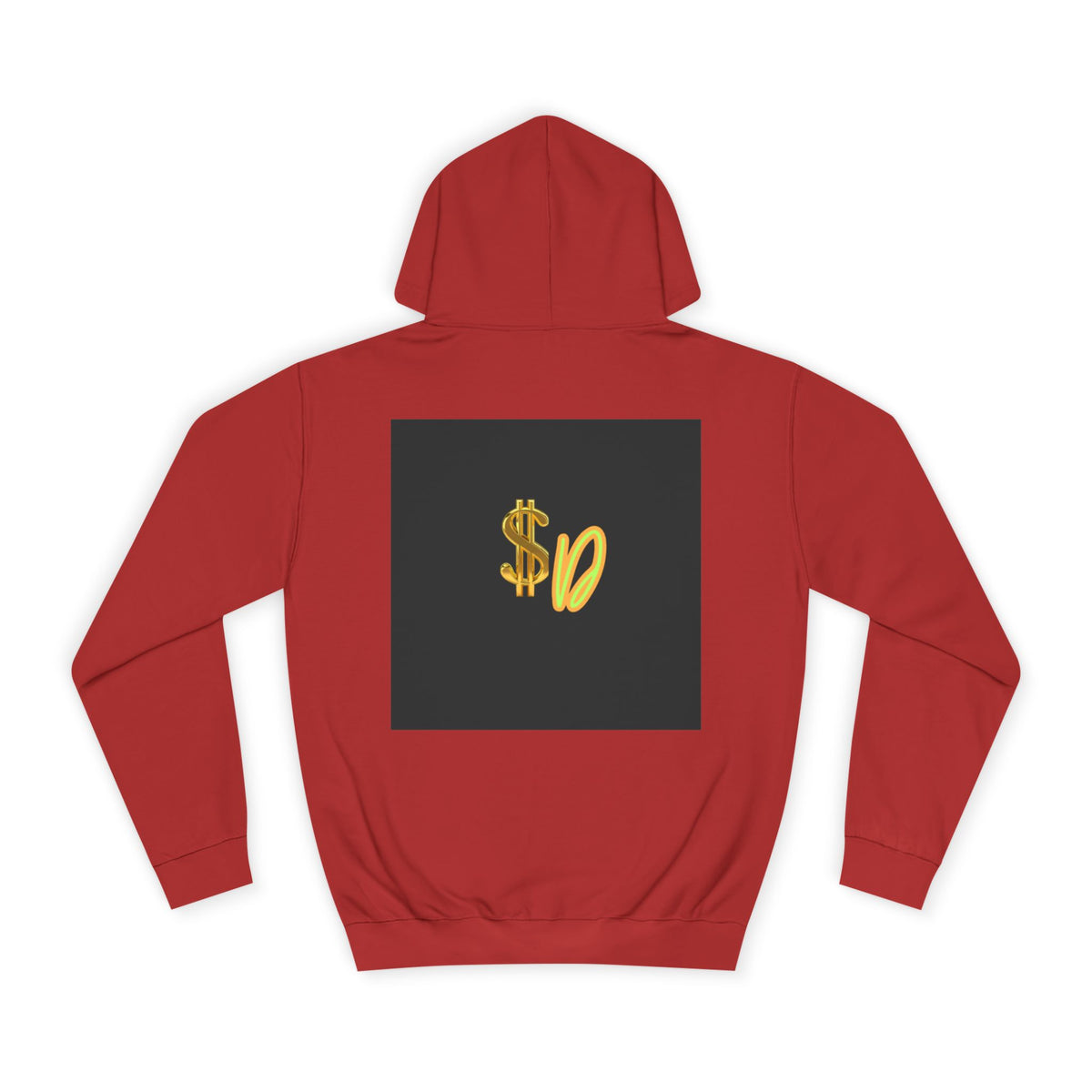 College Hoodie — Retro 'SD' Graphic Pullover