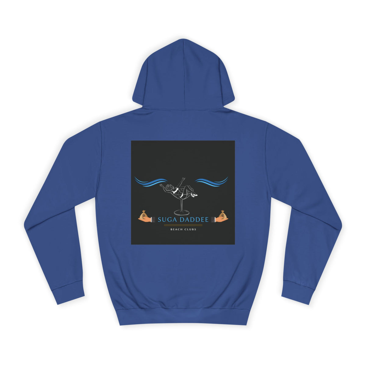 College Hoodie — Retro 'Beach Club' Graphic Pullover