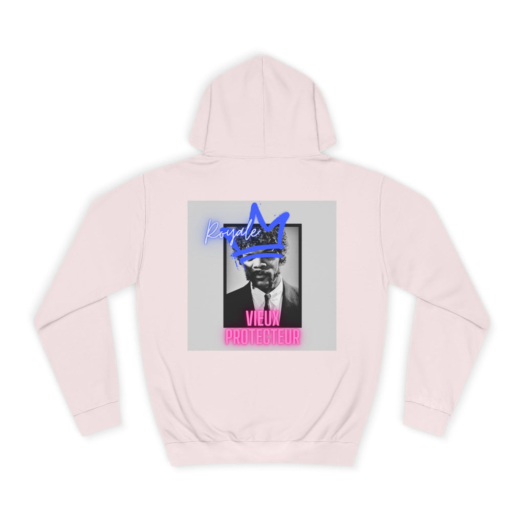 College Hoodie — Retro Neon 'Royale' Graphic Pullover