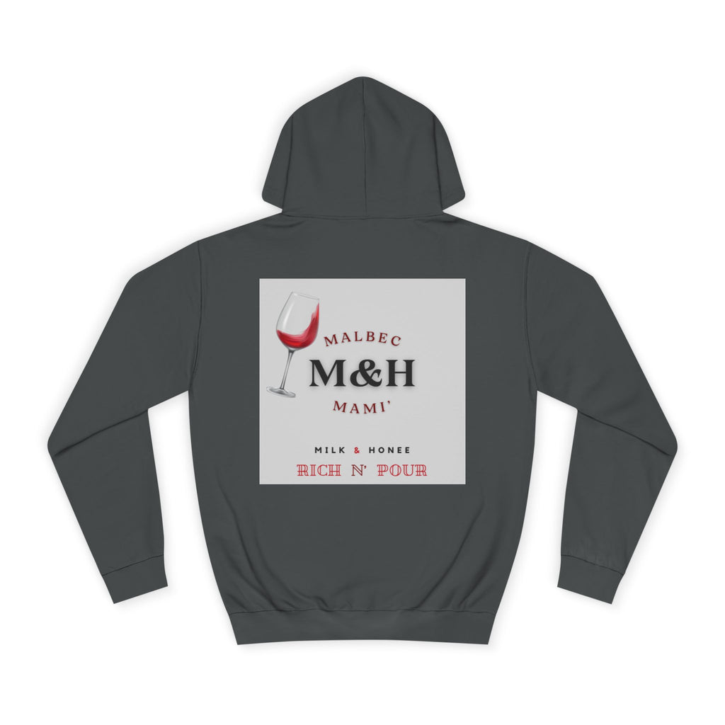 Wine Club Hoodie — "M&H Malbec" Graphic College Pullover