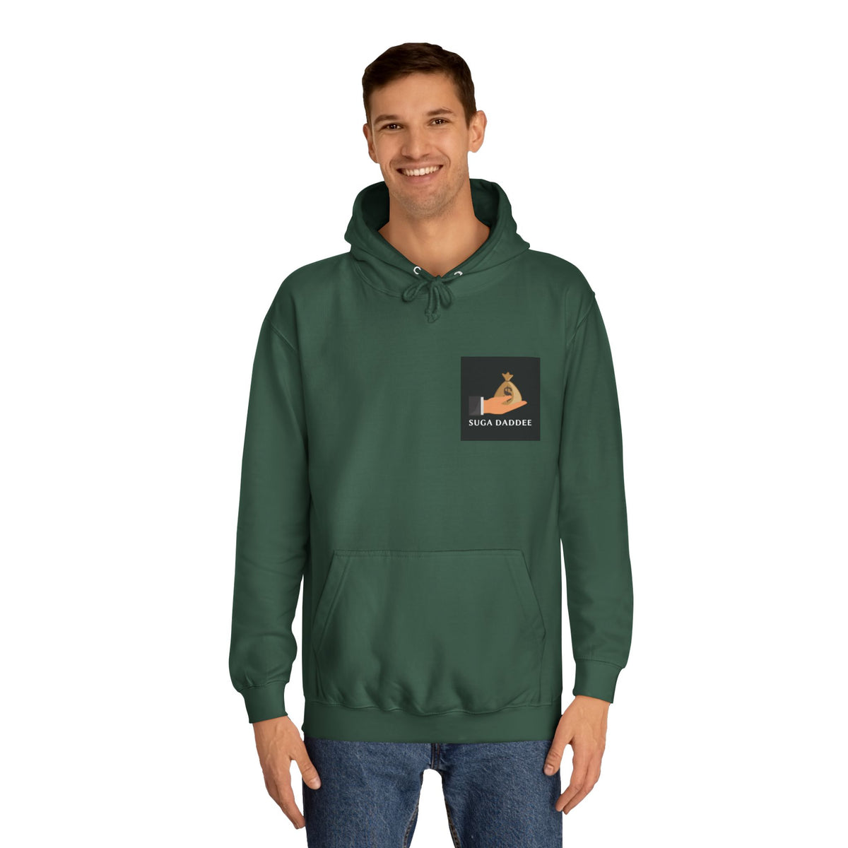 College Hoodie — Retro 'Watch n Learn Gold' Graphic Pullover