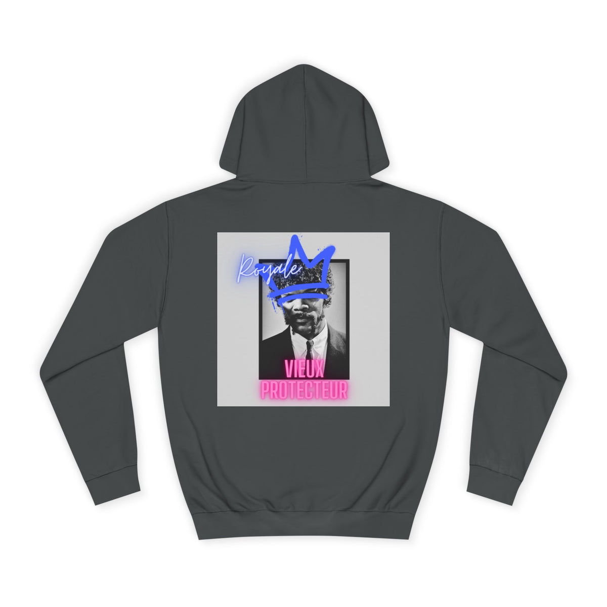 College Hoodie — Retro Neon 'Royale' Graphic Pullover