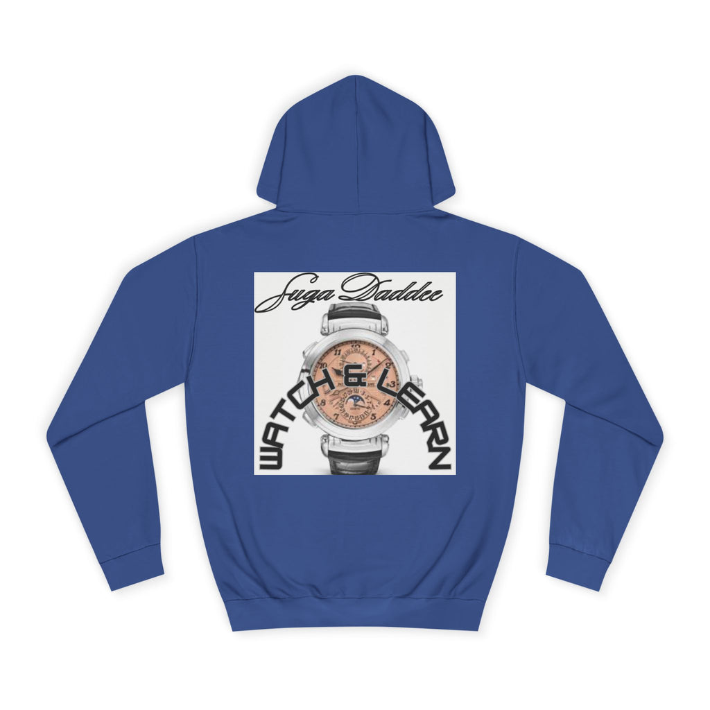 College Hoodie — Retro 'Watch n Learn Rose' Graphic Pullover