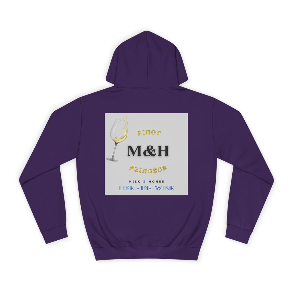 Wine Club Hoodie — "M&H Grigio Flow" Graphic College Pullover