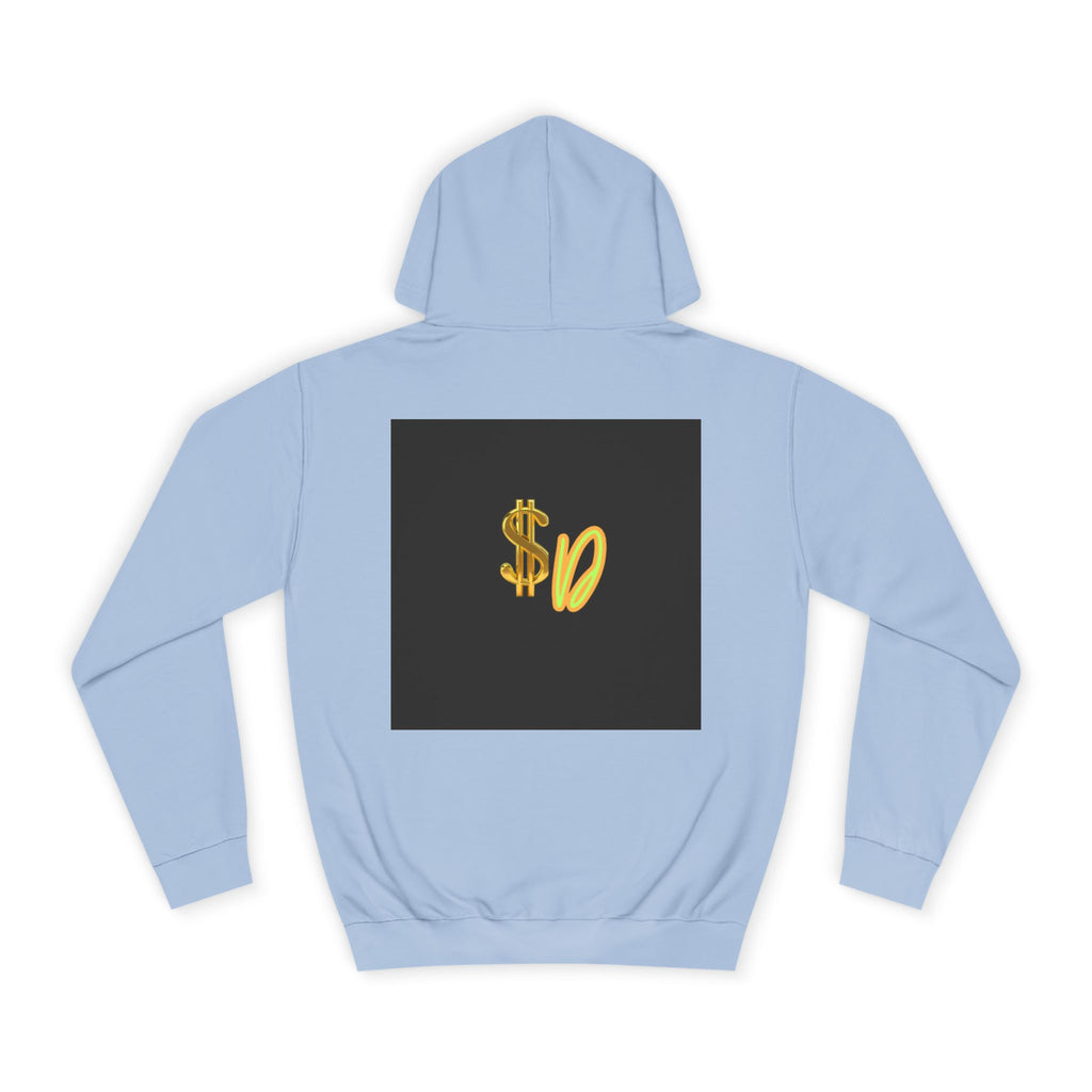 College Hoodie — Retro 'SD' Graphic Pullover