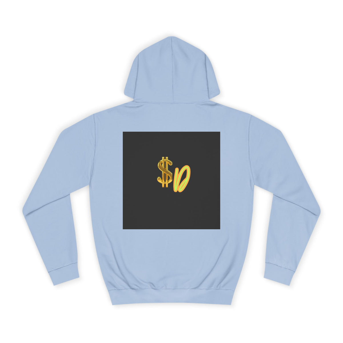 College Hoodie — Retro 'SD' Graphic Pullover