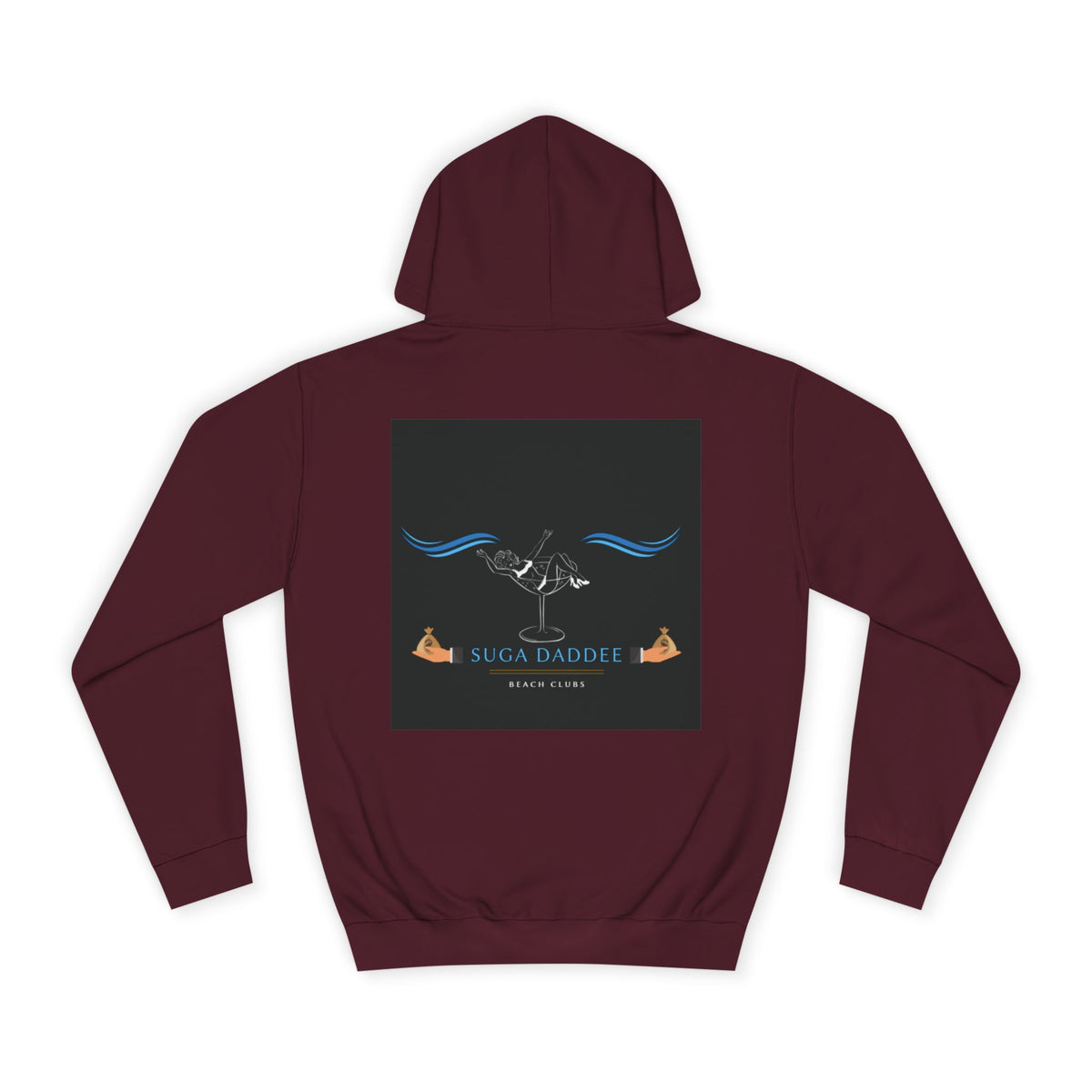 College Hoodie — Retro 'Beach Club' Graphic Pullover