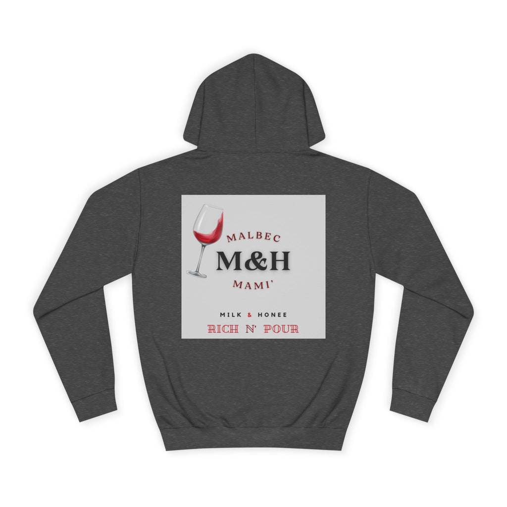 Wine Club Hoodie — "M&H Malbec" Graphic College Pullover