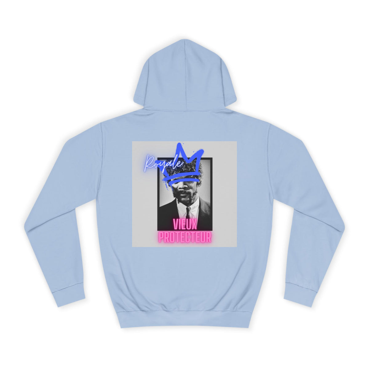 College Hoodie — Retro Neon 'Royale' Graphic Pullover