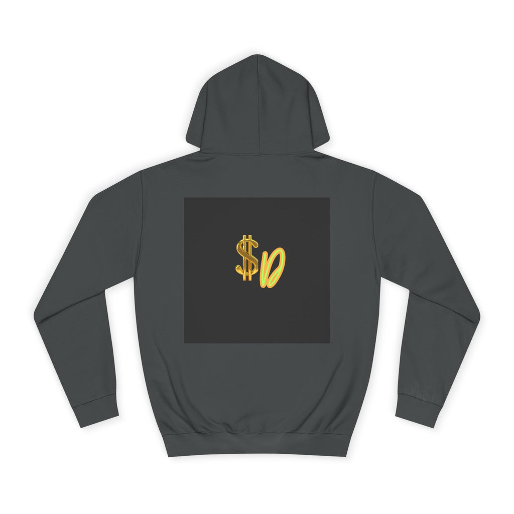 College Hoodie — Retro 'SD' Graphic Pullover