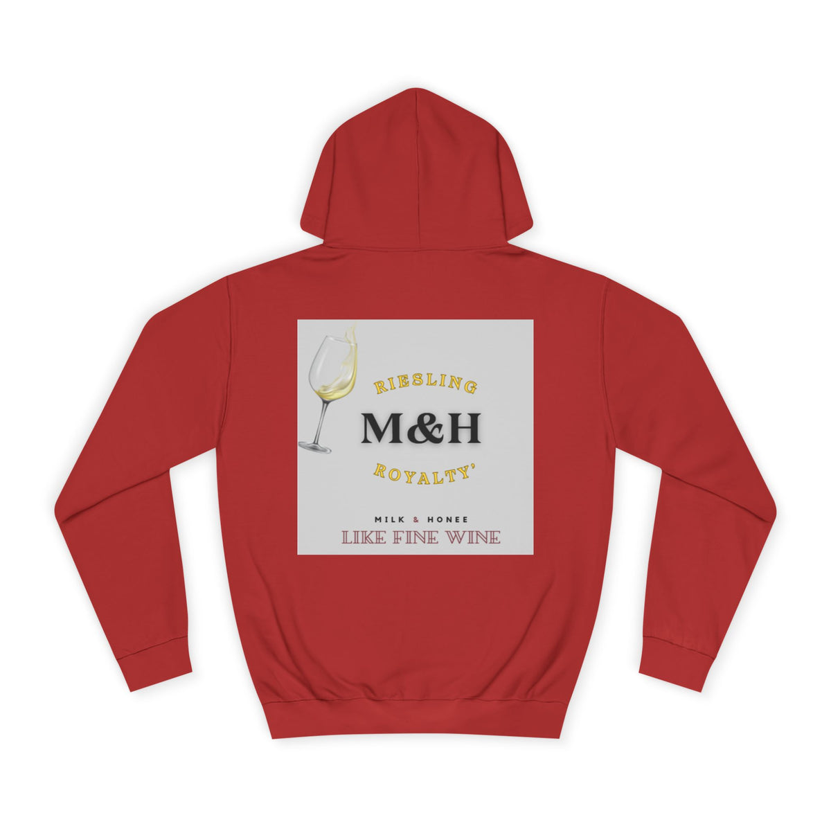 Wine Club Hoodie — "M&H Ries" Graphic College Pullover
