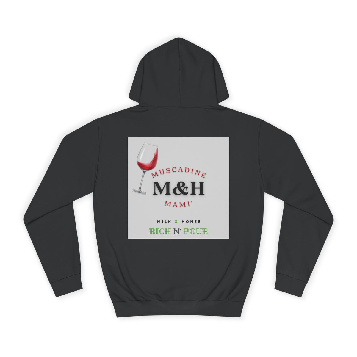 Wine Club Hoodie — "M&H Muscat" Graphic College Pullover
