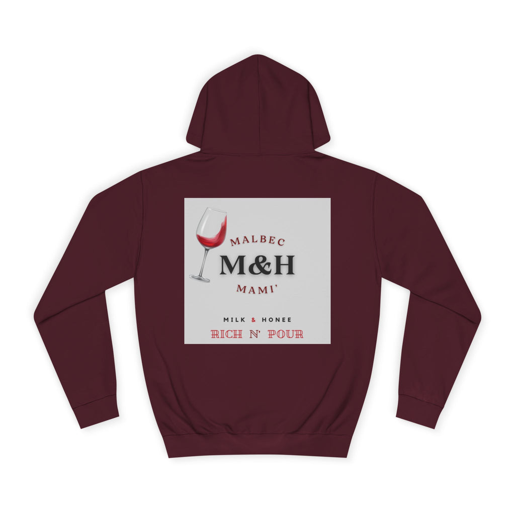 Wine Club Hoodie — "M&H Malbec" Graphic College Pullover