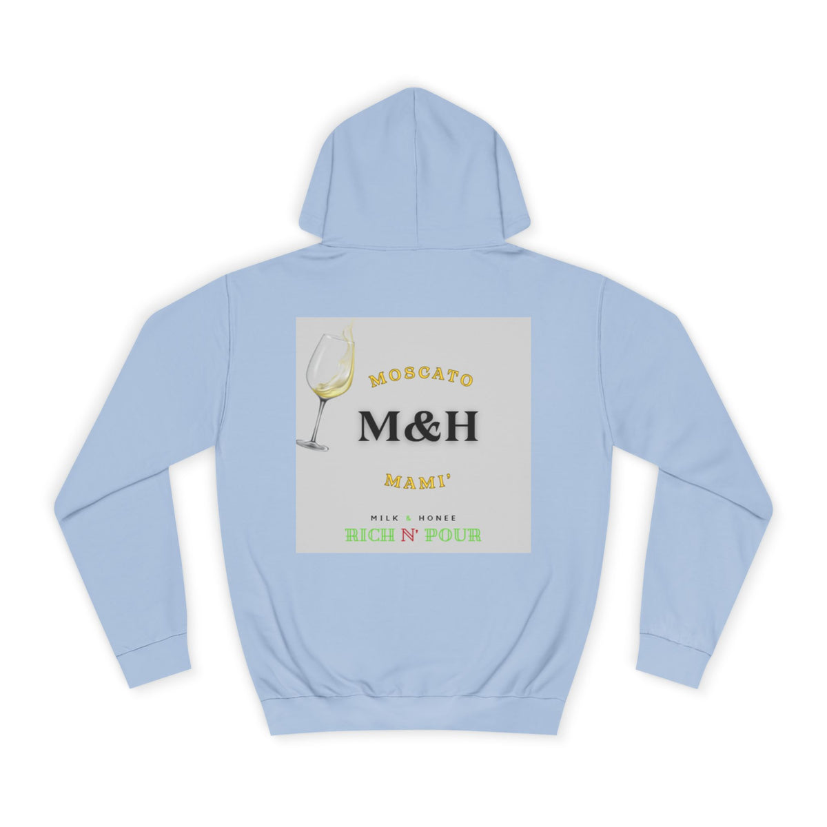 Wine Club Hoodie — "M&H Moscato" Graphic College Pullover