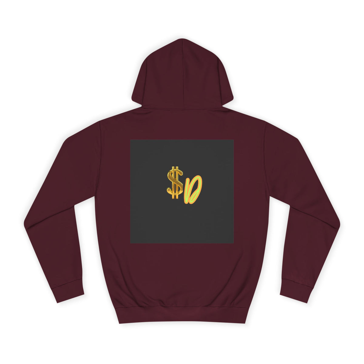 College Hoodie — Retro 'SD' Graphic Pullover