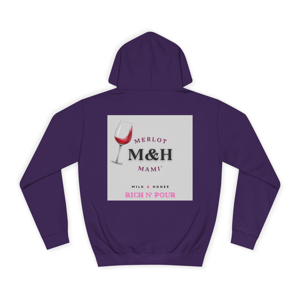 Wine Club Hoodie — "M&H Merlot" Graphic College Pullover