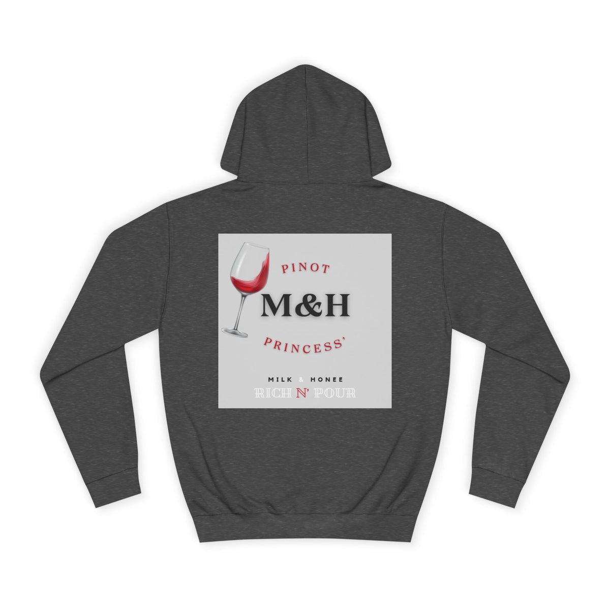 Wine Club Hoodie — "M&H Noir" Graphic College Pullover