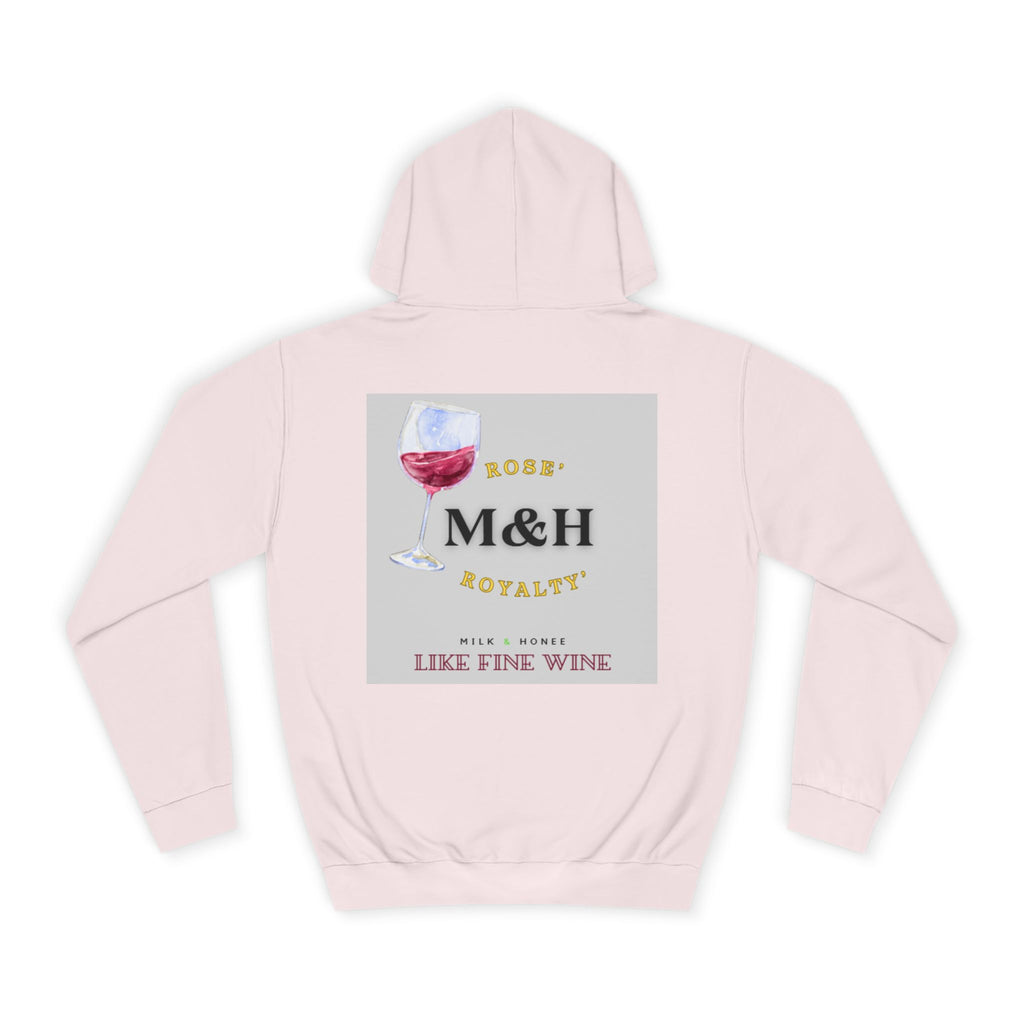 Wine Club Hoodie — "M&H Rose 2" Graphic College Pullover