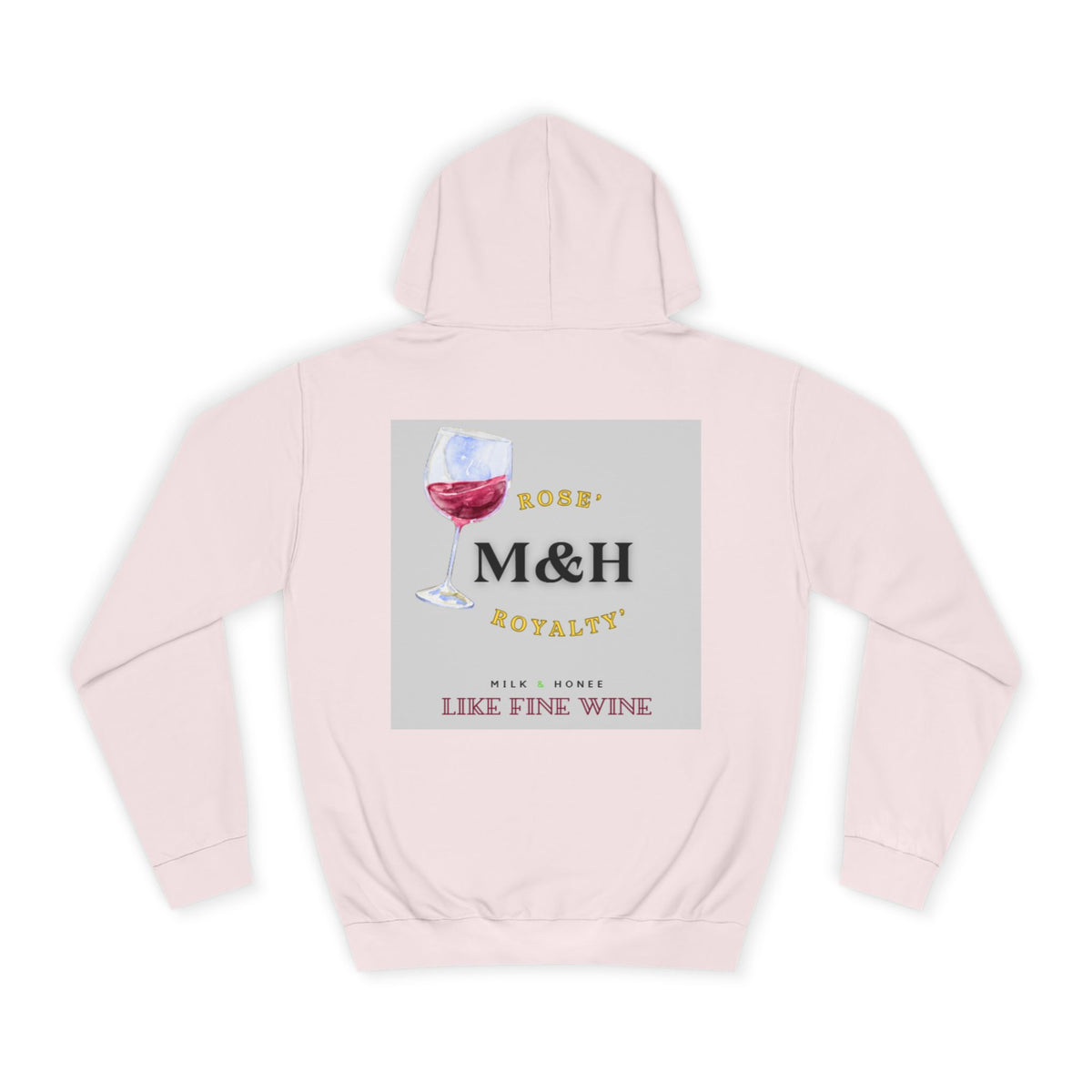 Wine Club Hoodie — "M&H Rose 2" Graphic College Pullover