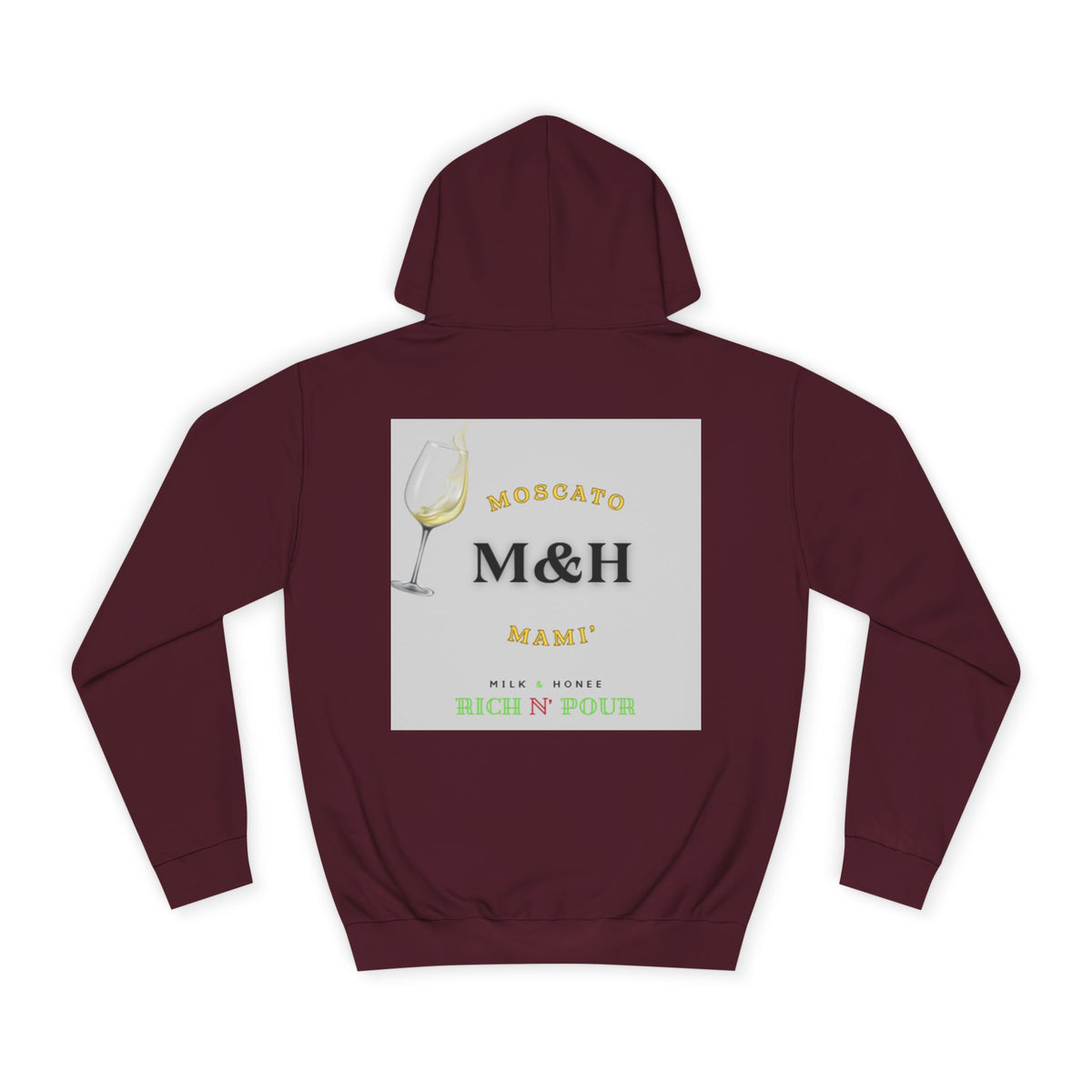 Wine Club Hoodie — "M&H Moscato" Graphic College Pullover