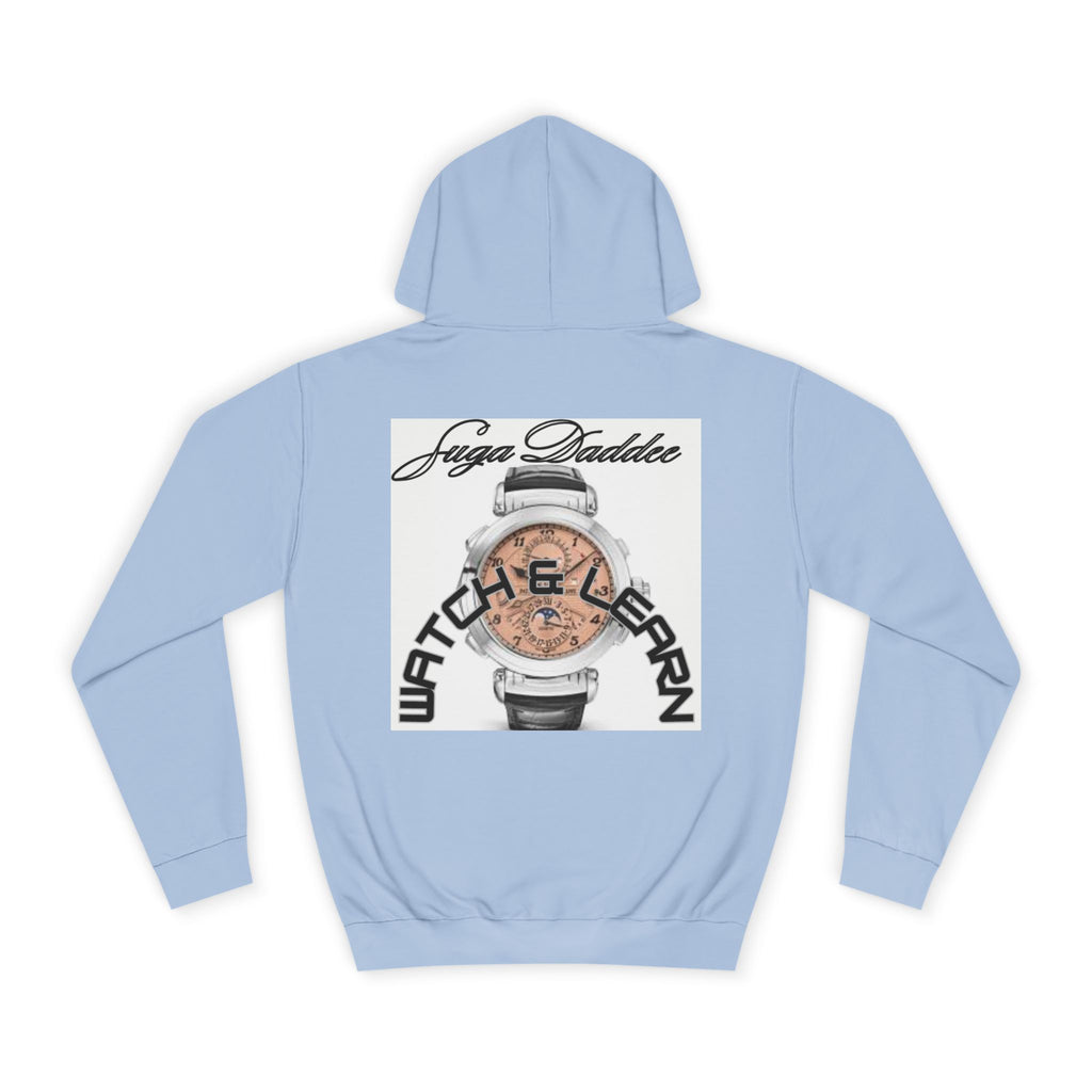 College Hoodie — Retro 'Watch n Learn Rose' Graphic Pullover