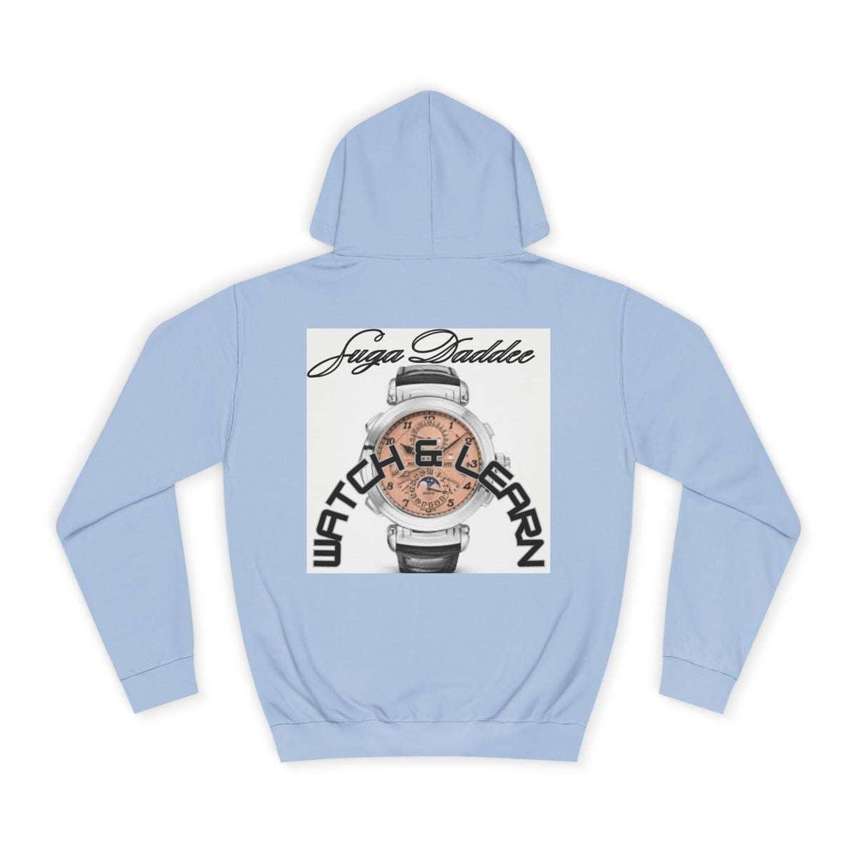 College Hoodie — Retro 'Watch n Learn Rose' Graphic Pullover