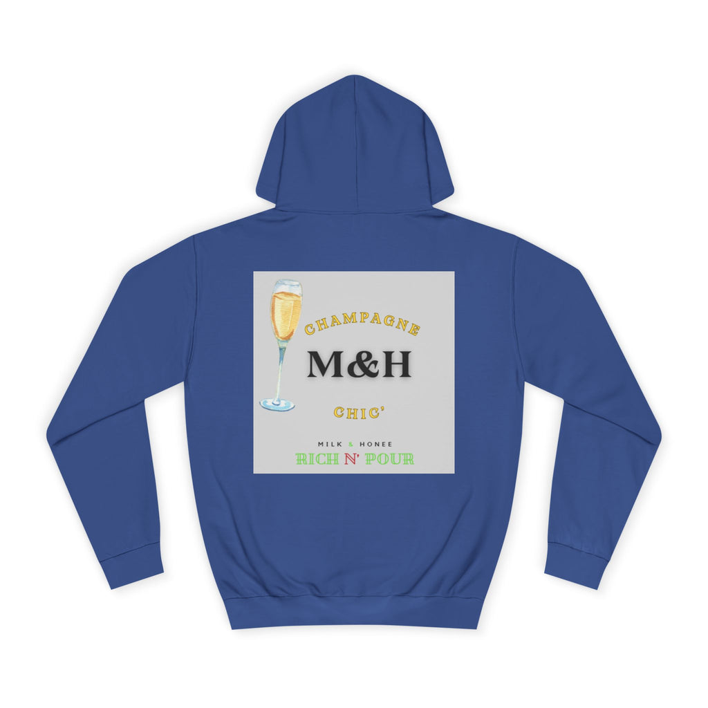 Wine Club Hoodie — "M&H Bubbly" Graphic College Pullover
