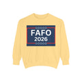 FAFO 2026 Sweatshirt — Political Parody Crewneck (Milk & Honee for America)