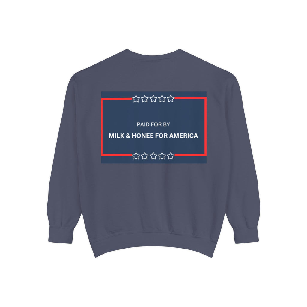 FAFO 2026 Sweatshirt — Political Parody Crewneck (Milk & Honee for America)