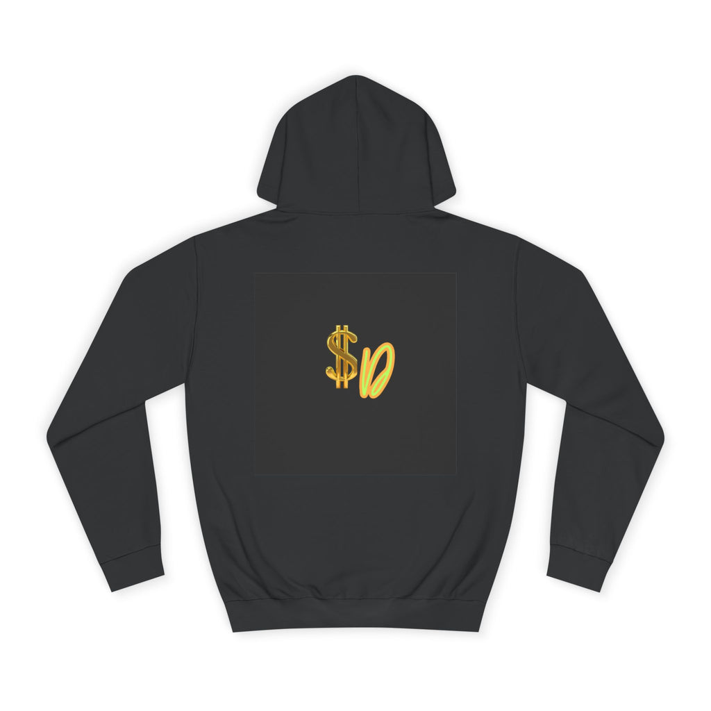 College Hoodie — Retro 'SD' Graphic Pullover